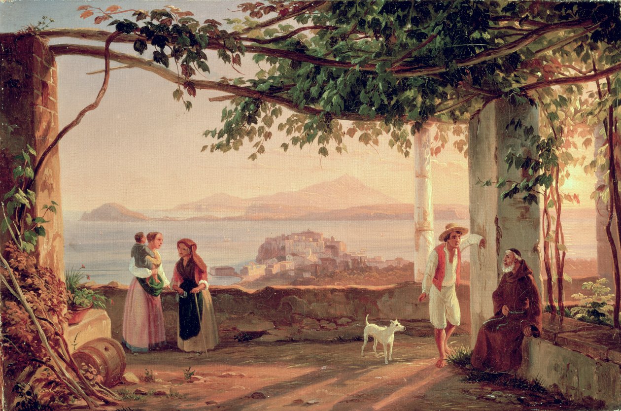 Pozzuoli, ca. 1831 av Carl Wilhelm Goetzloff