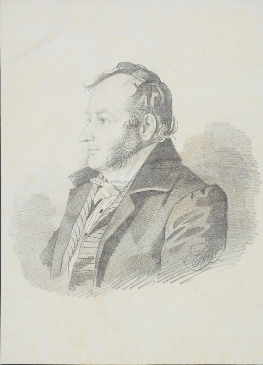 Portrett av EE Jungcurt, 1830-tallet. av Carl von Hampeln