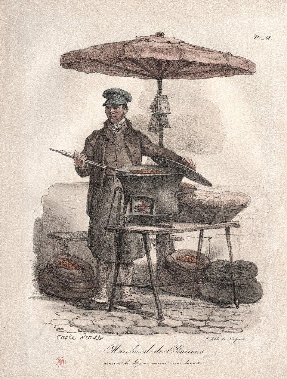 Kastanjehandler av Carle Vernet