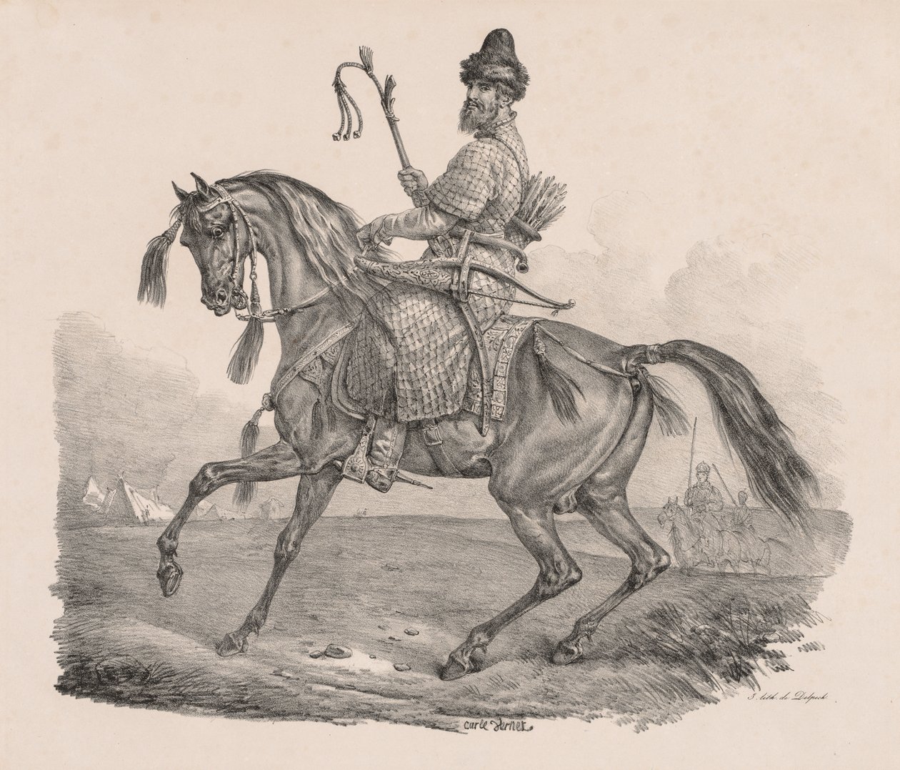 Cossack Cavalier av Carle Vernet
