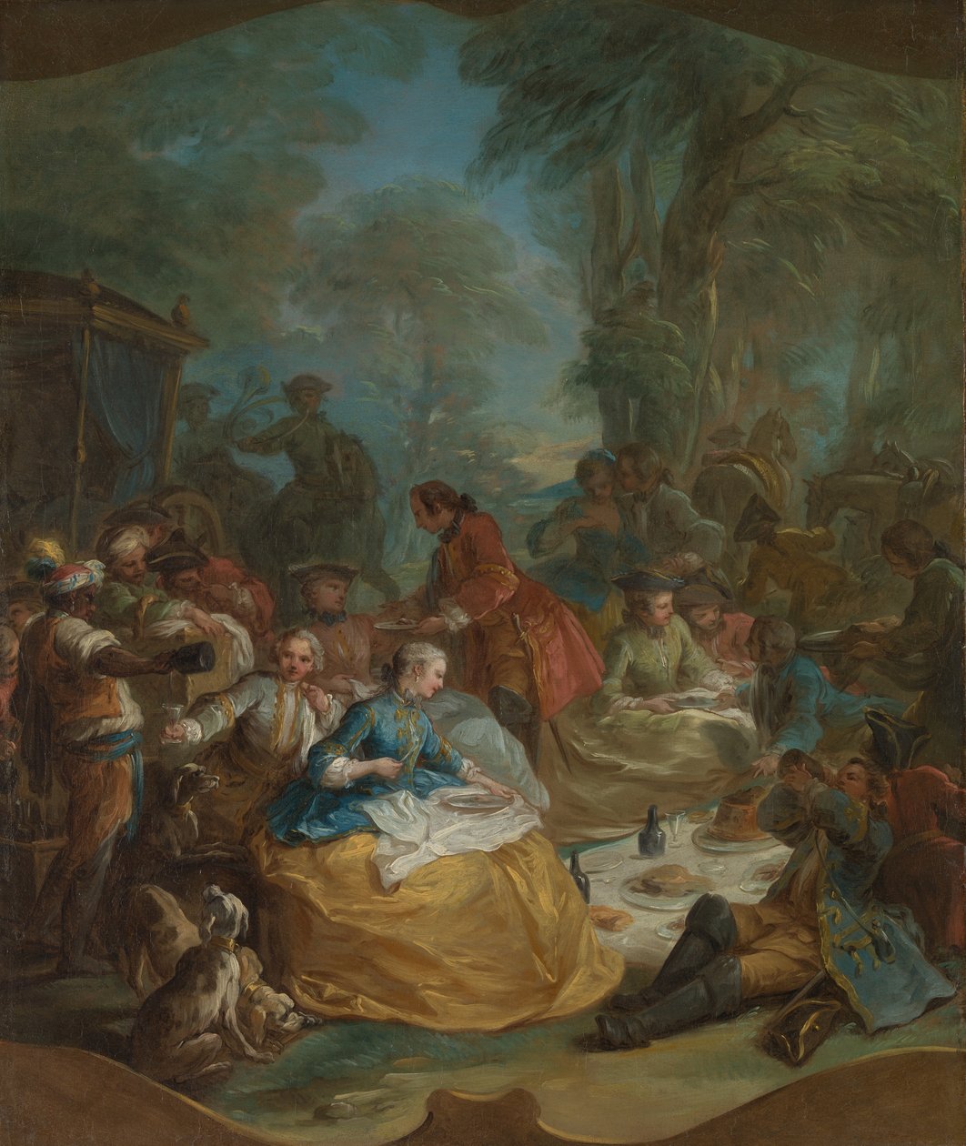 Halt of the Hunt, ca. 1737. av Carle van Loo