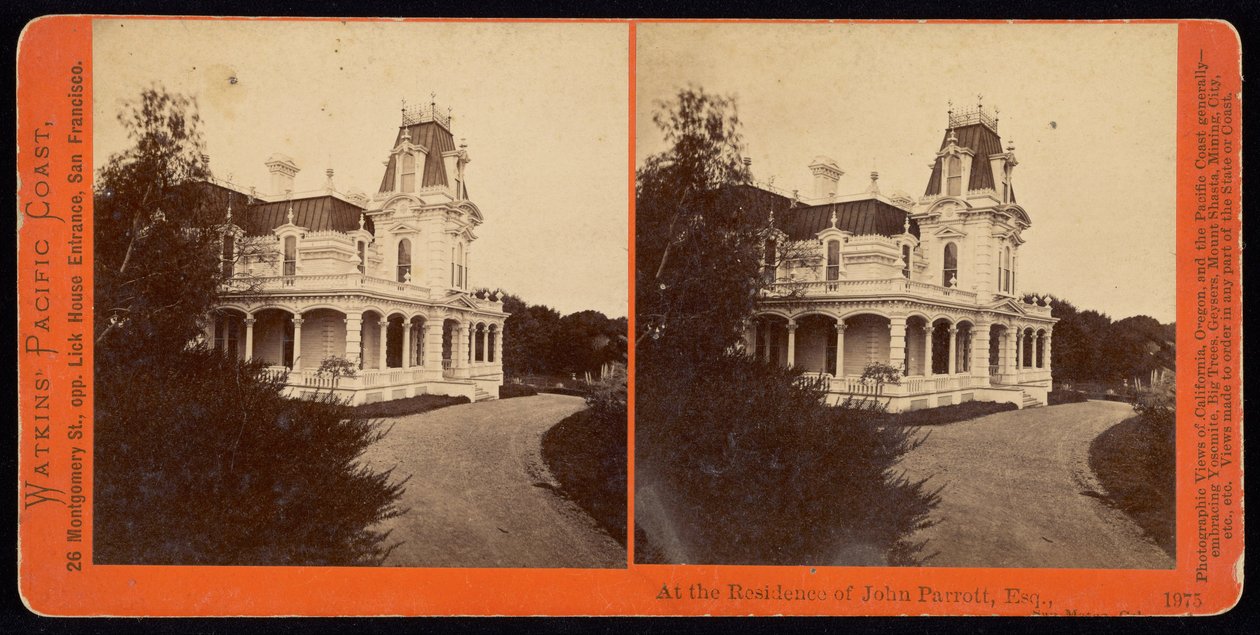 På residensen til John Parrott, Esq., San Mateo, Cal. av Carleton E. Watkins