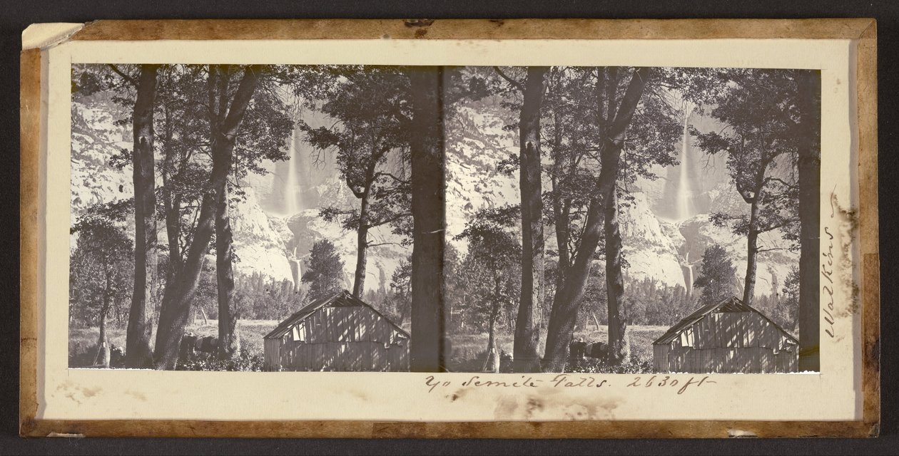 Yo Semite Falls. 2630 fot. av Carleton E. Watkins