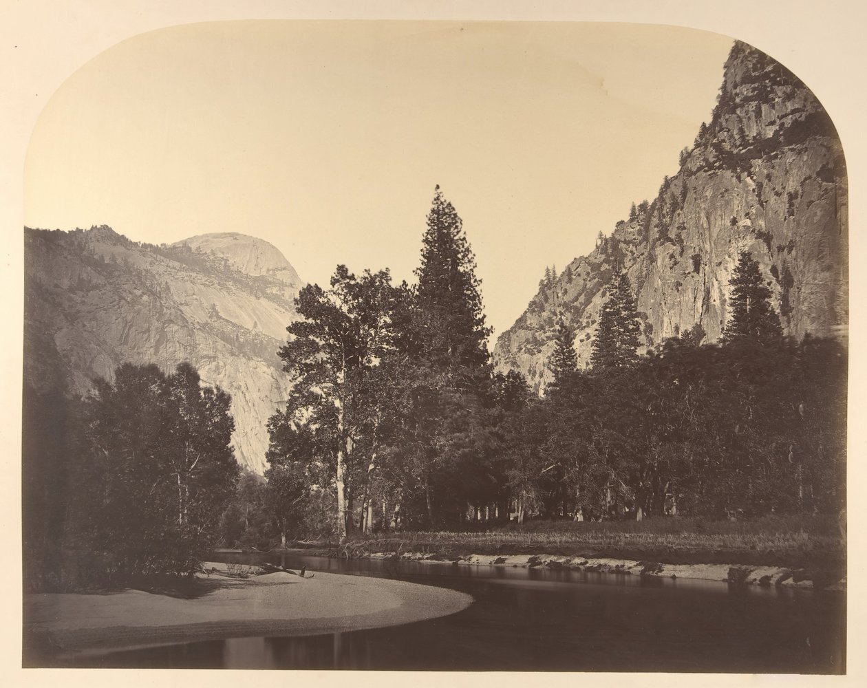 Camp Grove, nær Sentinel, 1861, Yosemite. av Carleton Emmons Watkins