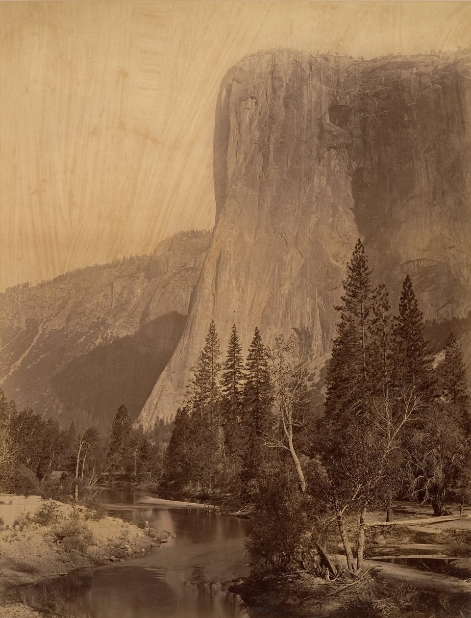 El Capitan, Yosemite, 1865-66. av Carleton Emmons Watkins