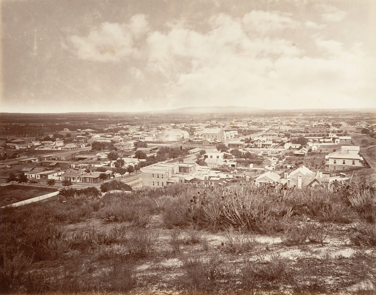 Los Angeles, 1876, trykt ca. 1876. av Carleton Emmons Watkins