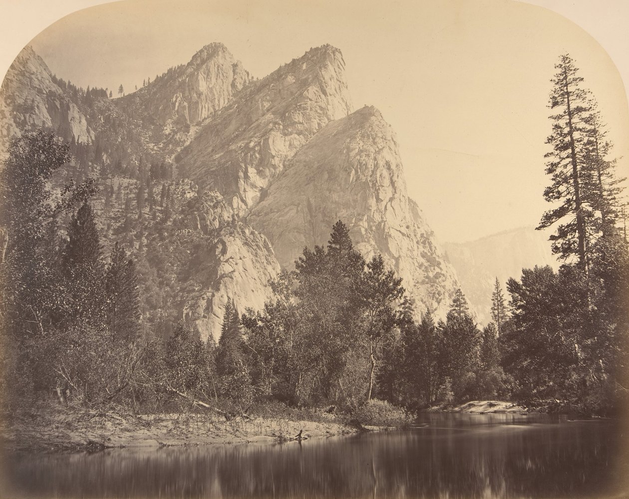 Pompomasos hoppende frosker, tre brødre, 1861. av Carleton Emmons Watkins
