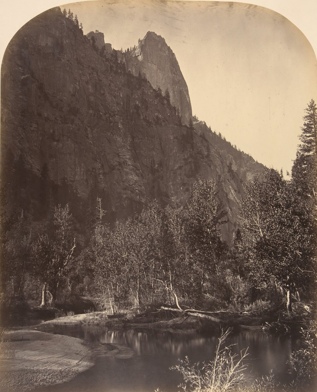 River View, Sentinel, 3270 fot, 1861. av Carleton Emmons Watkins
