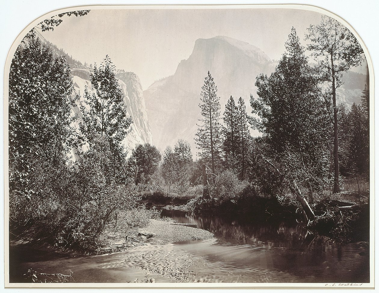 Taysayac, Half Dome, 4967 Ft, Yosemite av Carleton Emmons Watkins