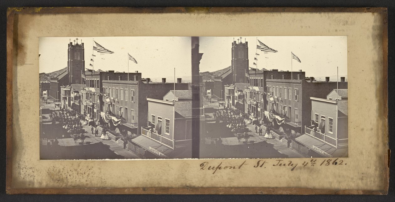 Dupont Street, 4. juli 1862 av Carleton Watkins