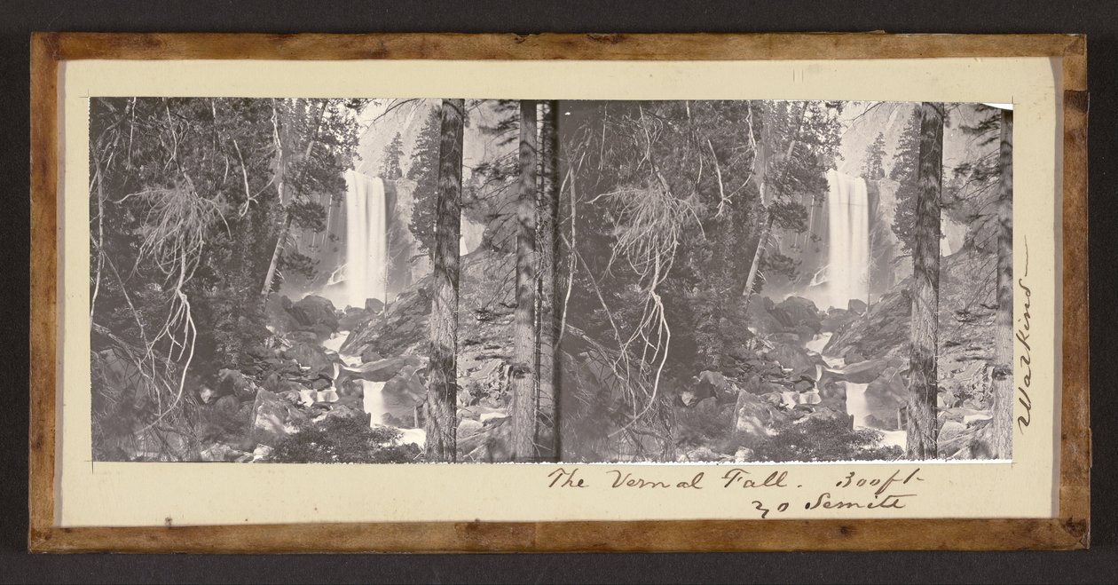 Vernal Fall. 300 fot Yo Semite av Carleton Watkins
