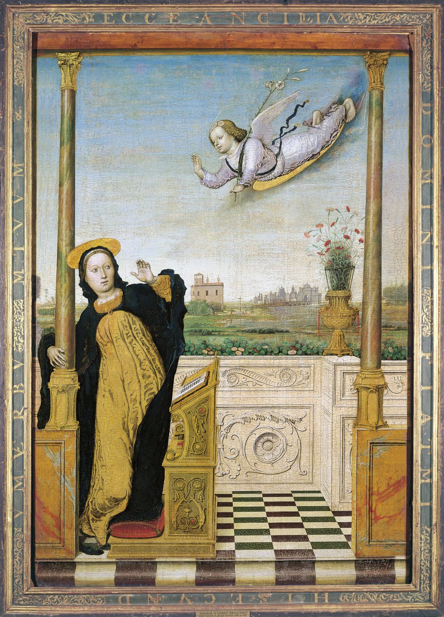 Triptych, sentralpanel: Bebudelsen av Carlo Braccesco