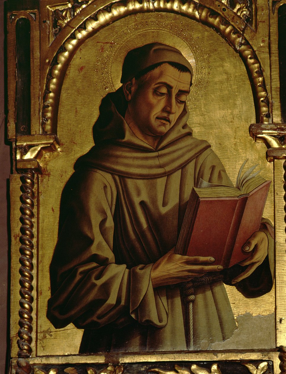St. Francis, detalj fra Santa Lucia-triptyken (tempera på panel) av Carlo Crivelli