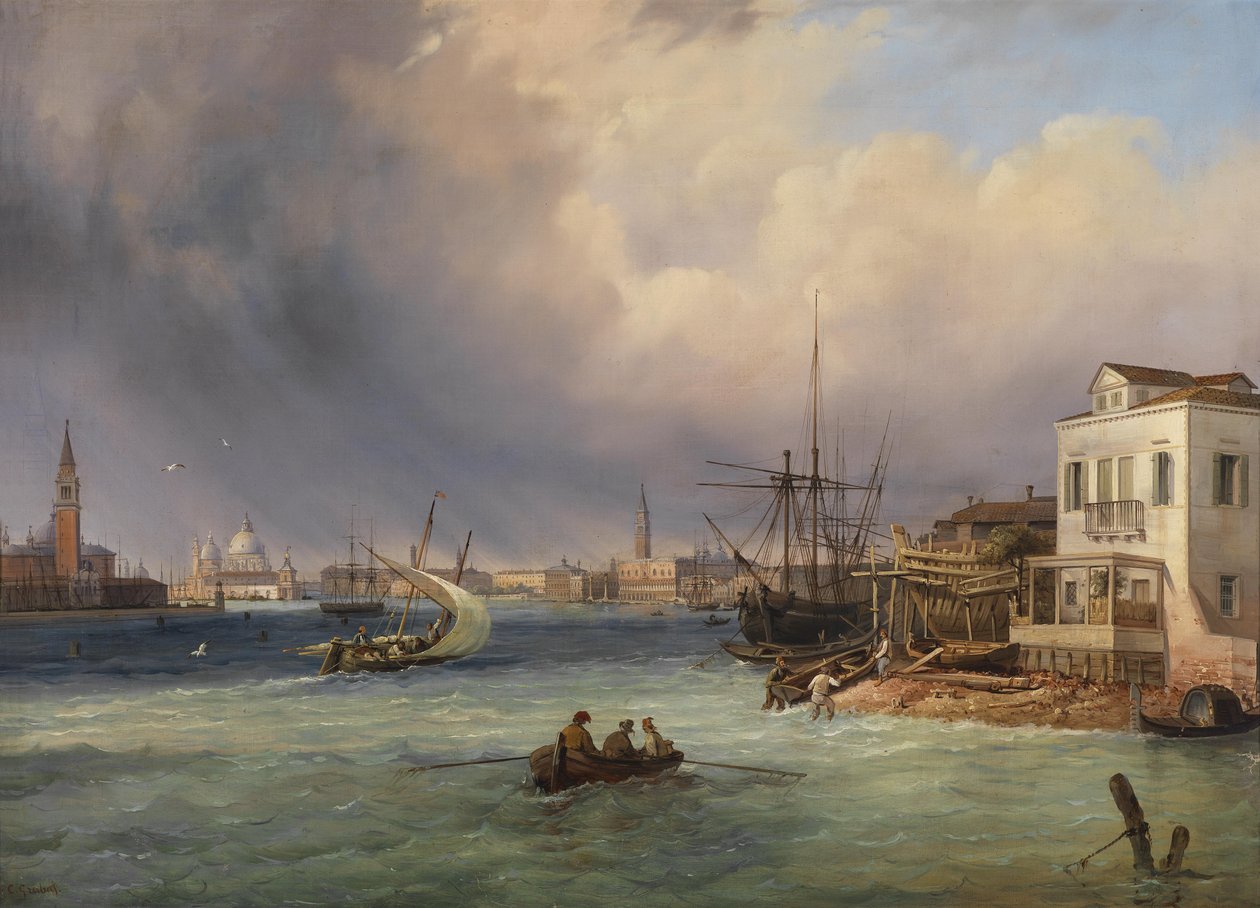 Utsikt over Venezia i tordenvær av Carlo Grubacs