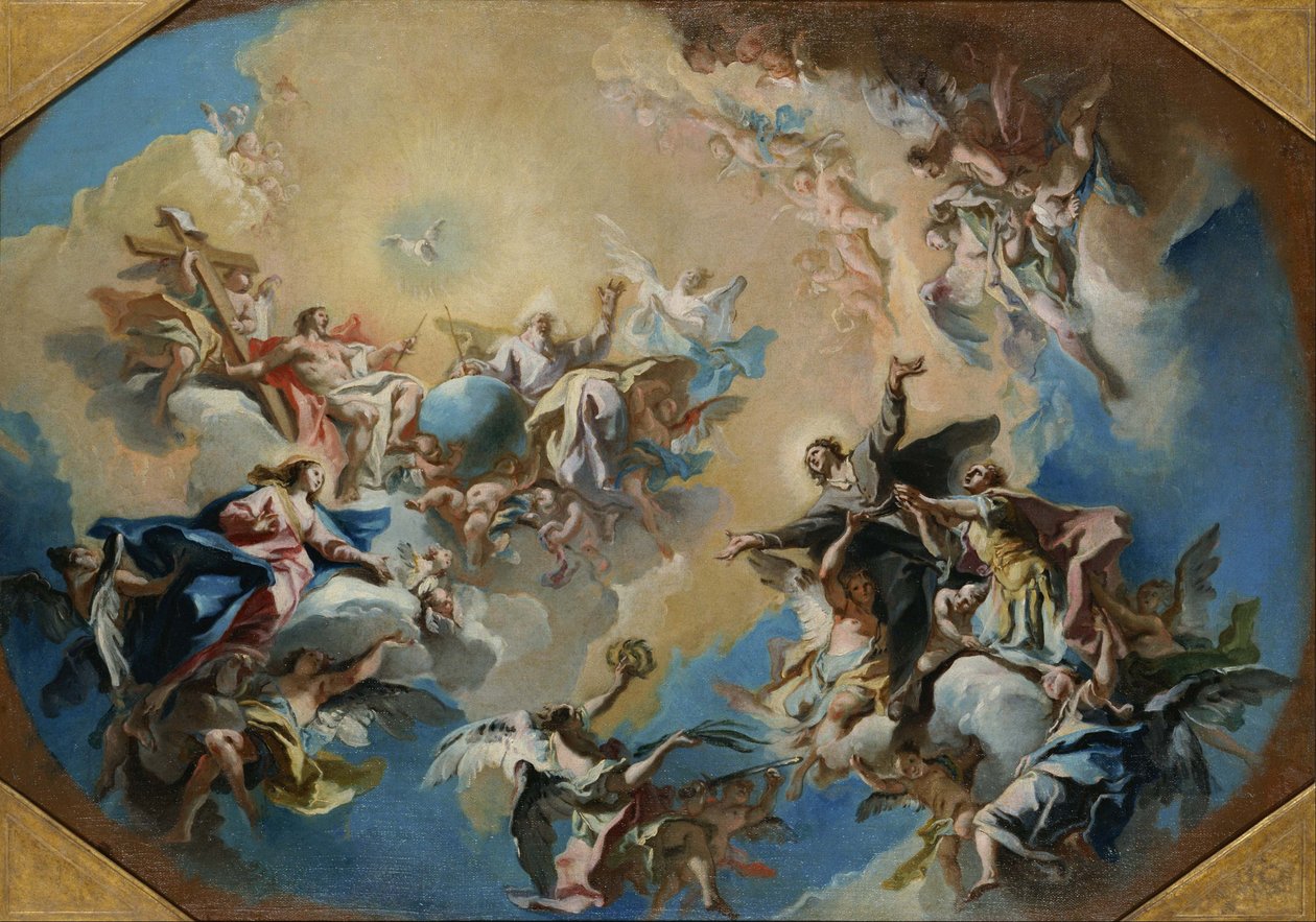 Forherligelsen av St. Felix og St. Adauctus av Carlo Innocenzo Carlone