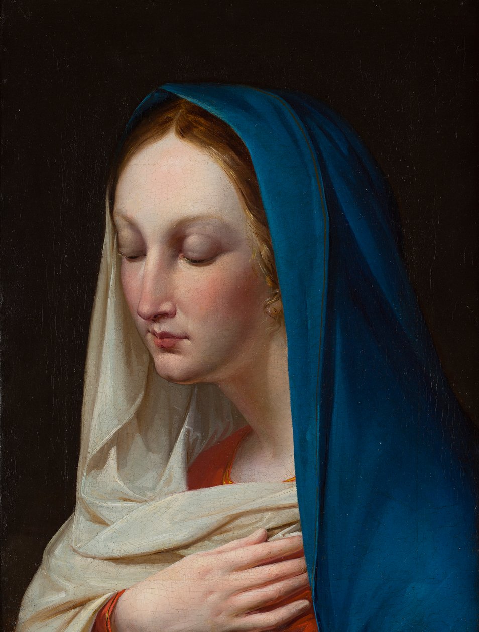 The Madonna (olje på lerret) av Carlo (circle of) Dolci