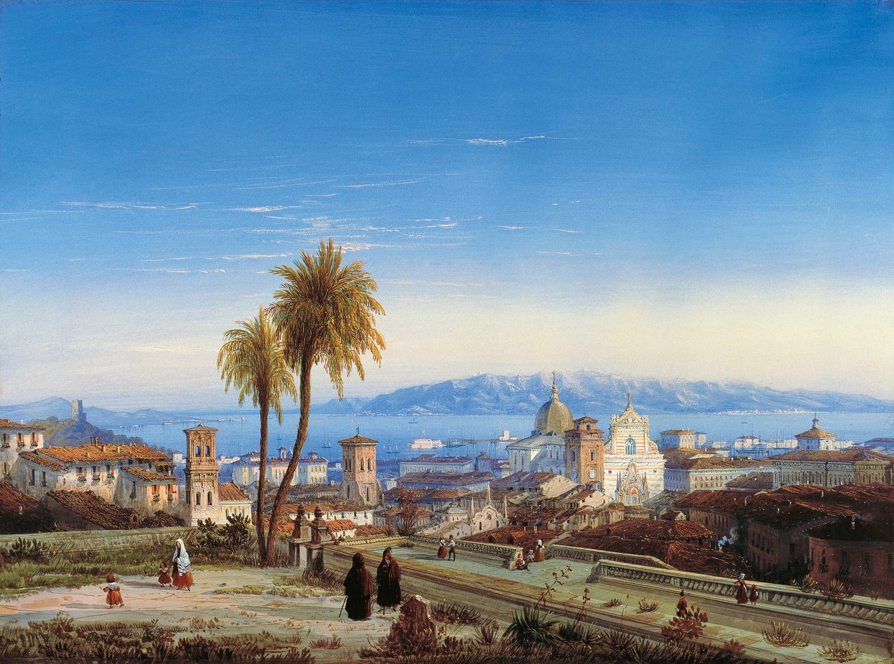 Utsikt over Messina av Carlo Bossoli