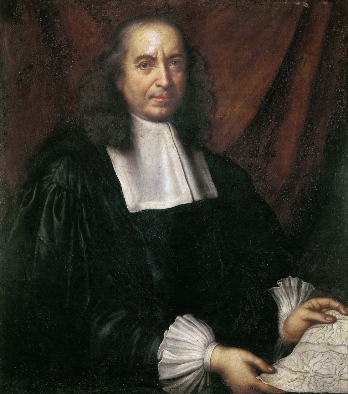 Portrett av Marcello Malpighi 1628-1694. av Carlo Cignani