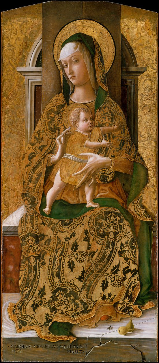 Madonna og barn på tronen, 1472. av Carlo Crivelli