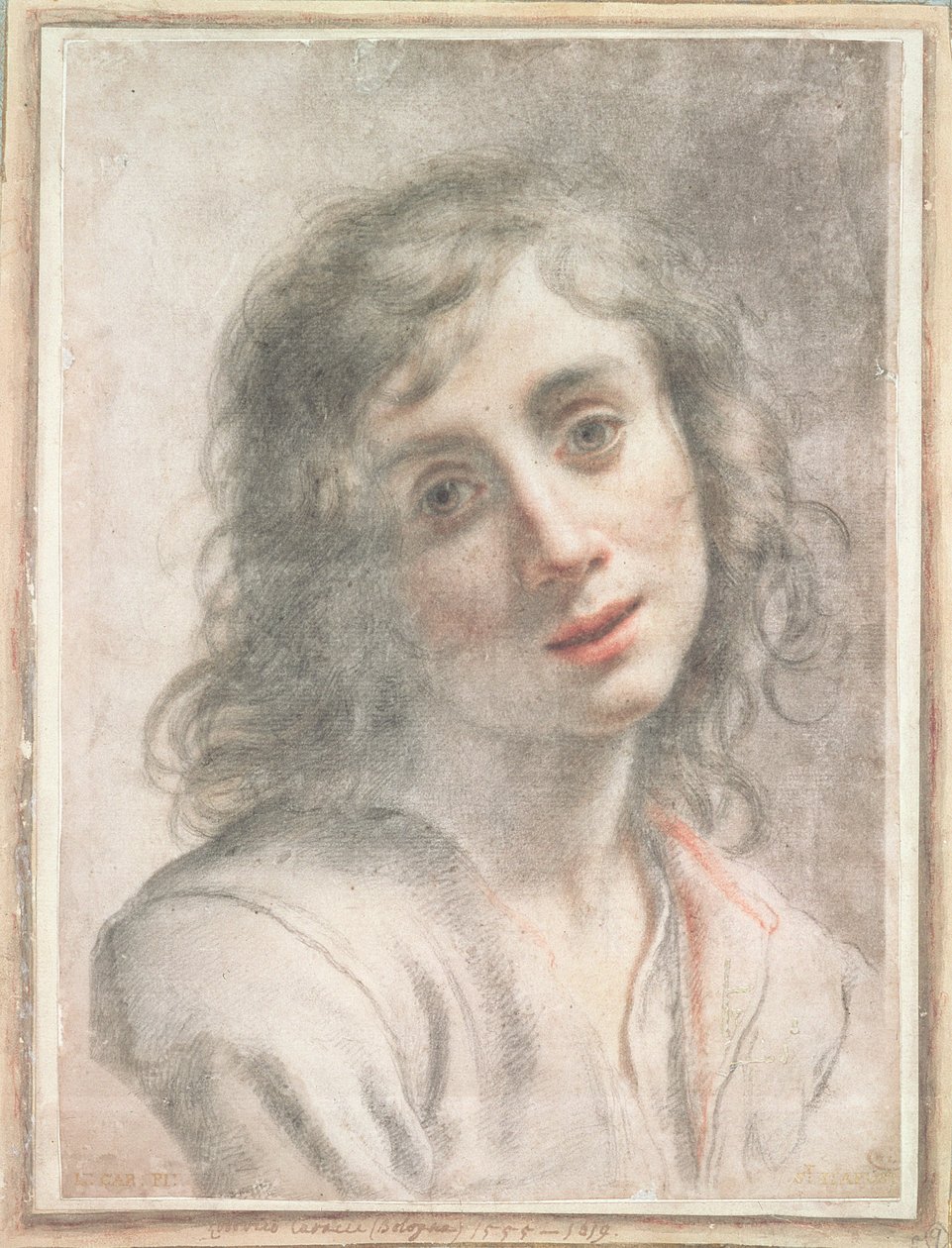 Byste av St. Johannes den guddommelige, (pastell) av Carlo Dolci