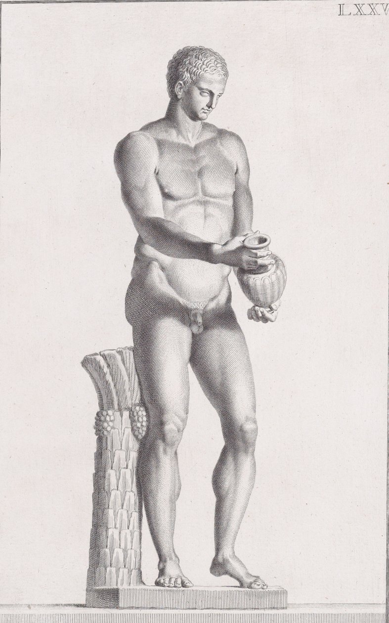 Statue av en mannlig idrettsutøver, 1734 av Carlo Gregori