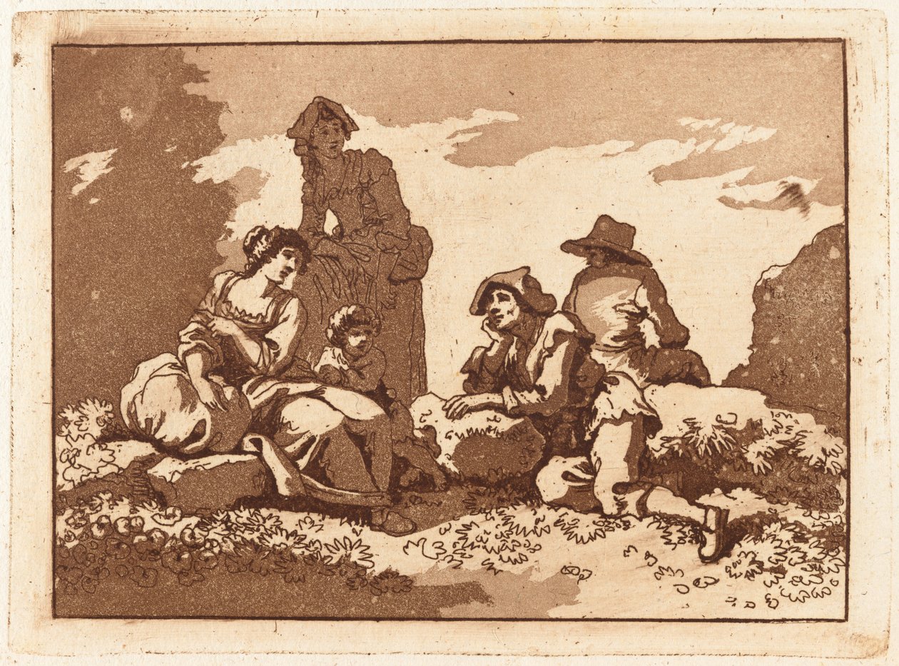 Familie i hvile av Carlo Labruzzi