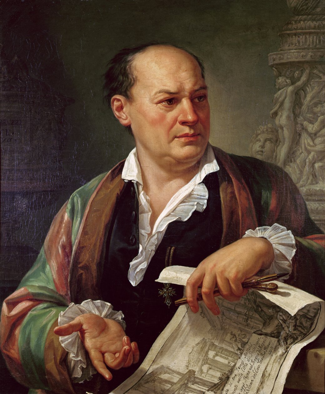 Portrett av Giovanni Battista Piranesi, 1779 av Carlo Labruzzi