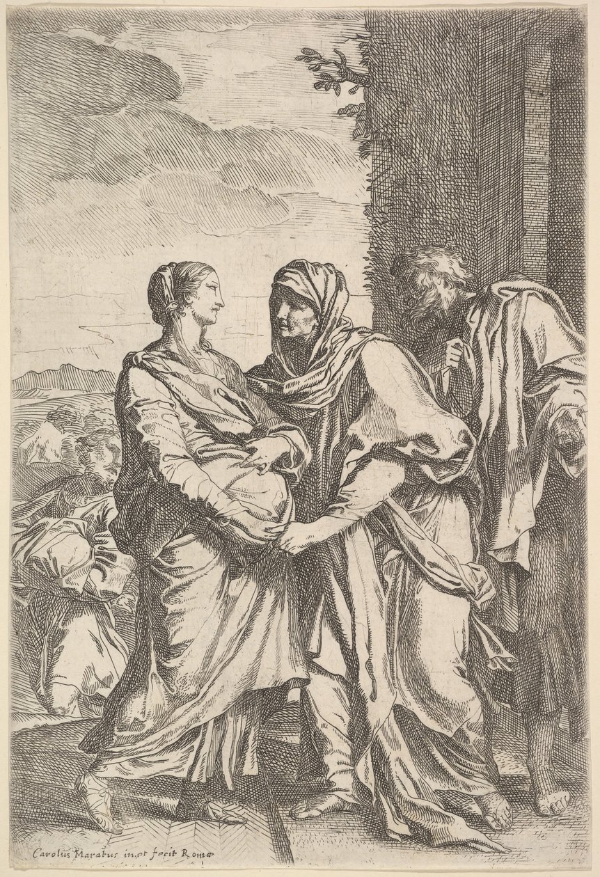 Besøket. av Carlo Maratta or Maratti