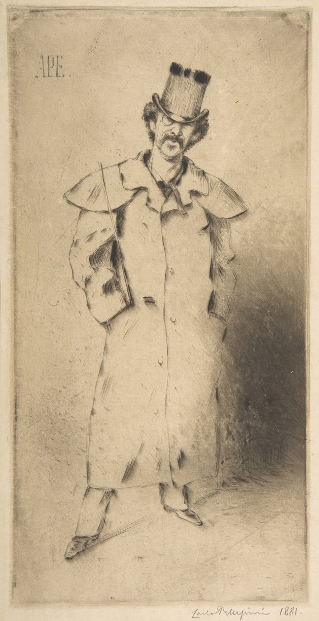 Portrett av Whistler, 1881. av Carlo Pellegrini