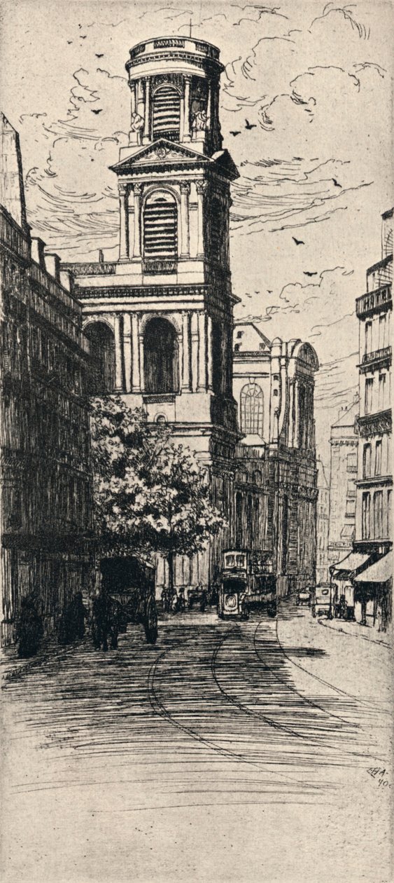 St Sulpice-kirken, 1915 av Caroline Helena Armington