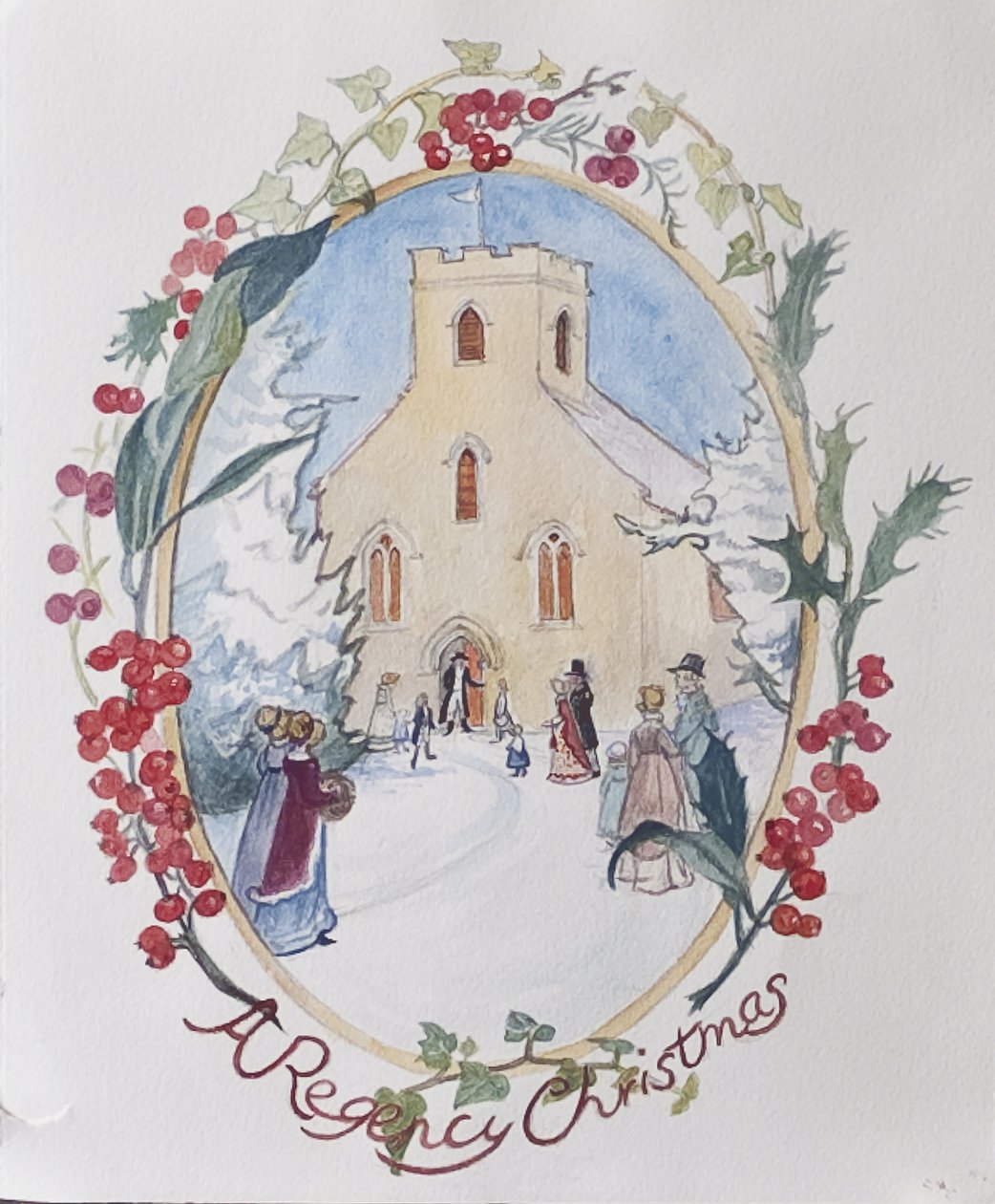 Regency Christmas, 2008 (wc på papir) av Caroline Hervey Bathurst