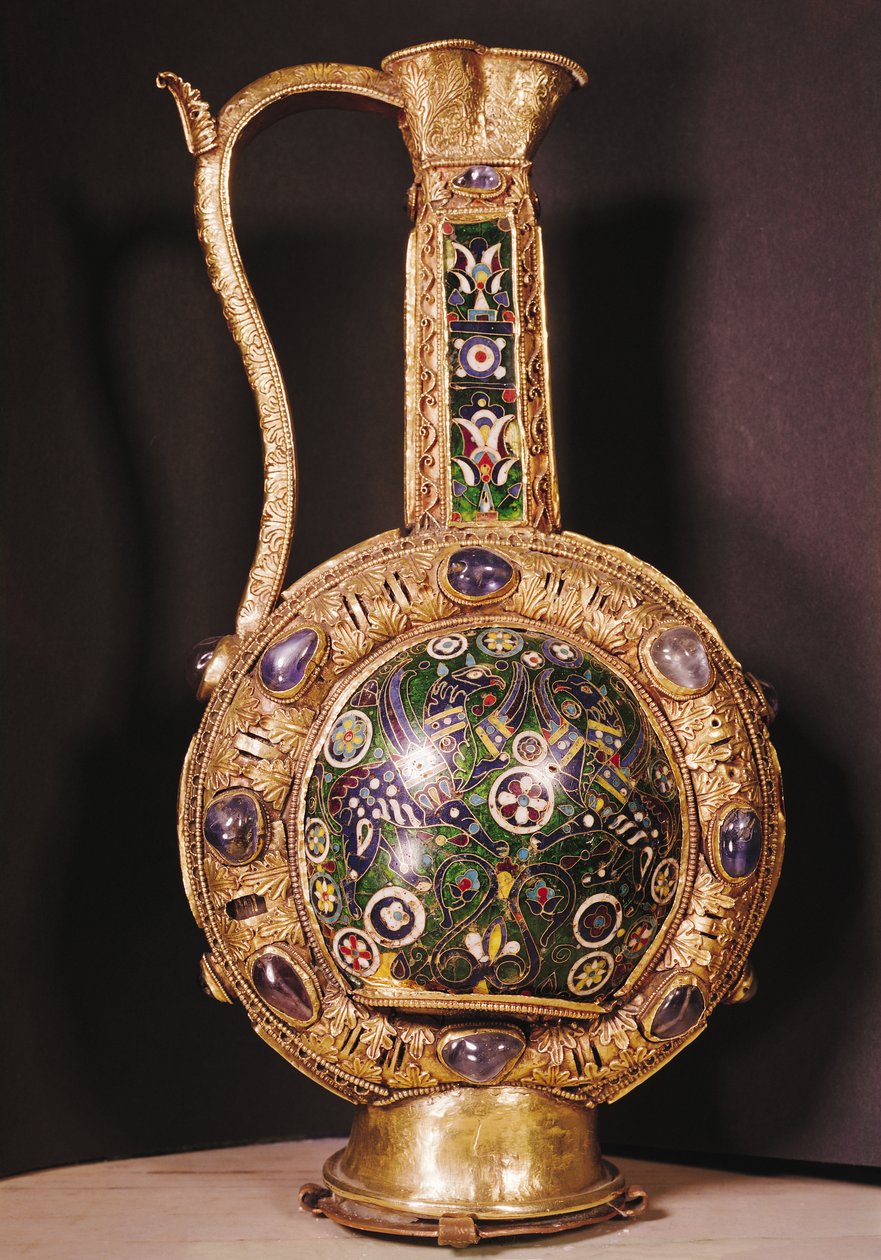 Charlemagnes vannkanne (gull og cloisonne-emalje) av Carolingian School