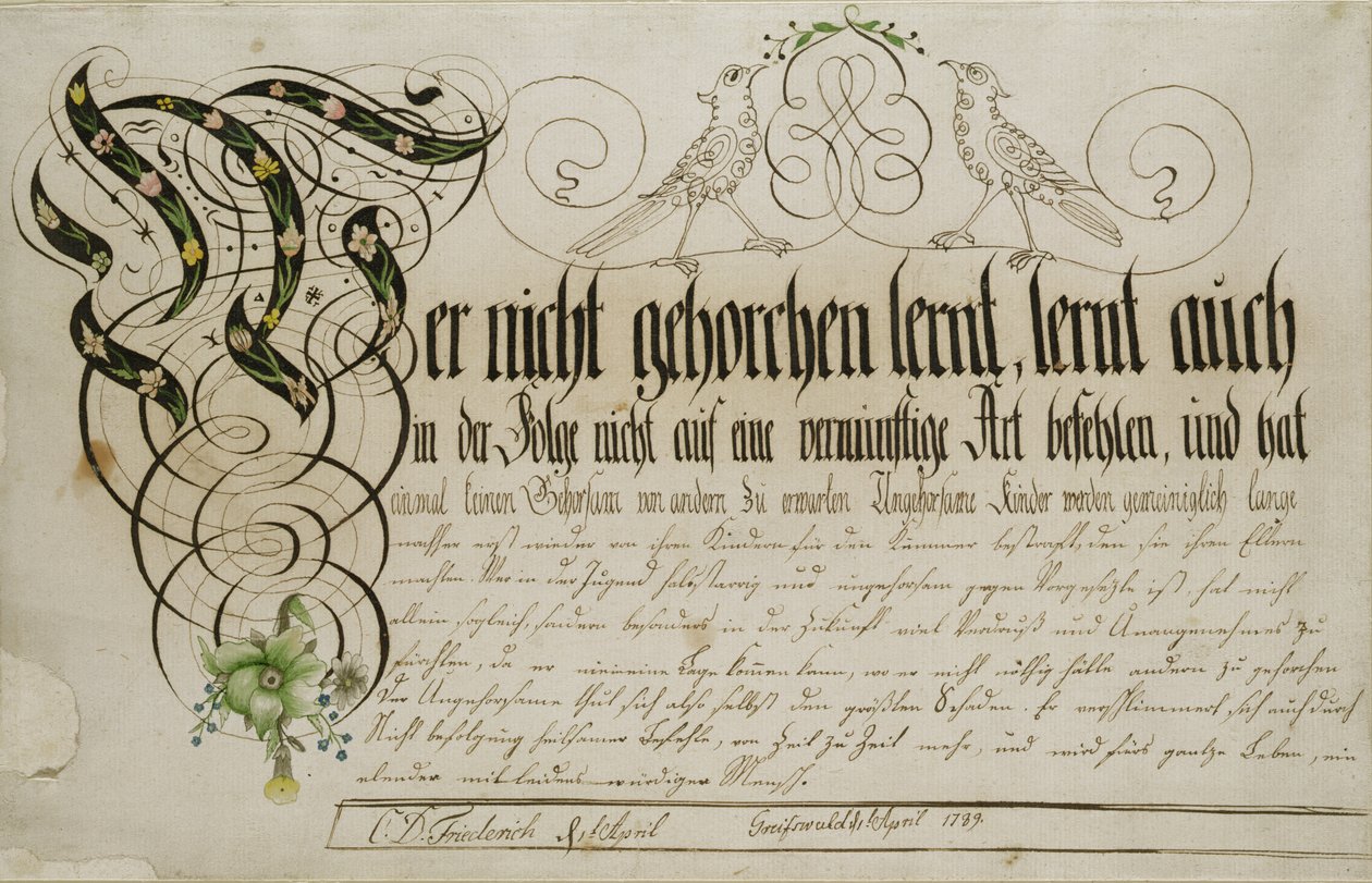 Albumark, 1789 (penn og wc på papir) av Caspar David Friedrich