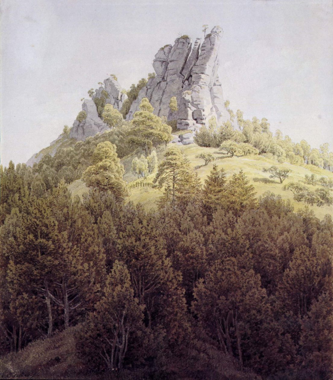 Heldstein nær Rathen på Elben av Caspar David Friedrich