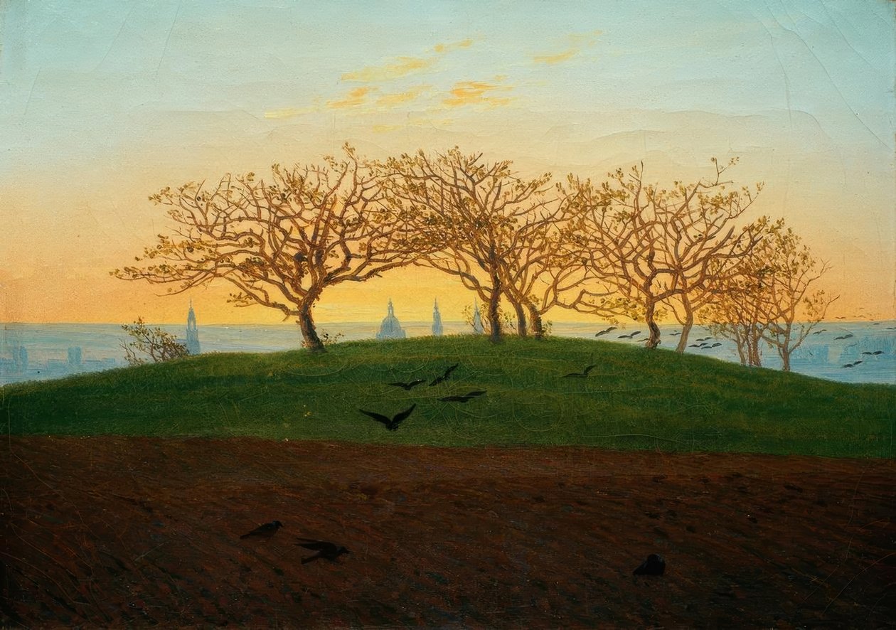 Hill med Bruchacker nær Dresden av Caspar David Friedrich
