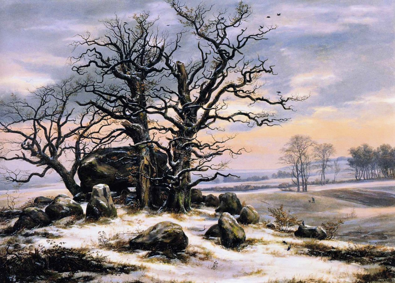 Megalith Grave om vinteren av Caspar David Friedrich