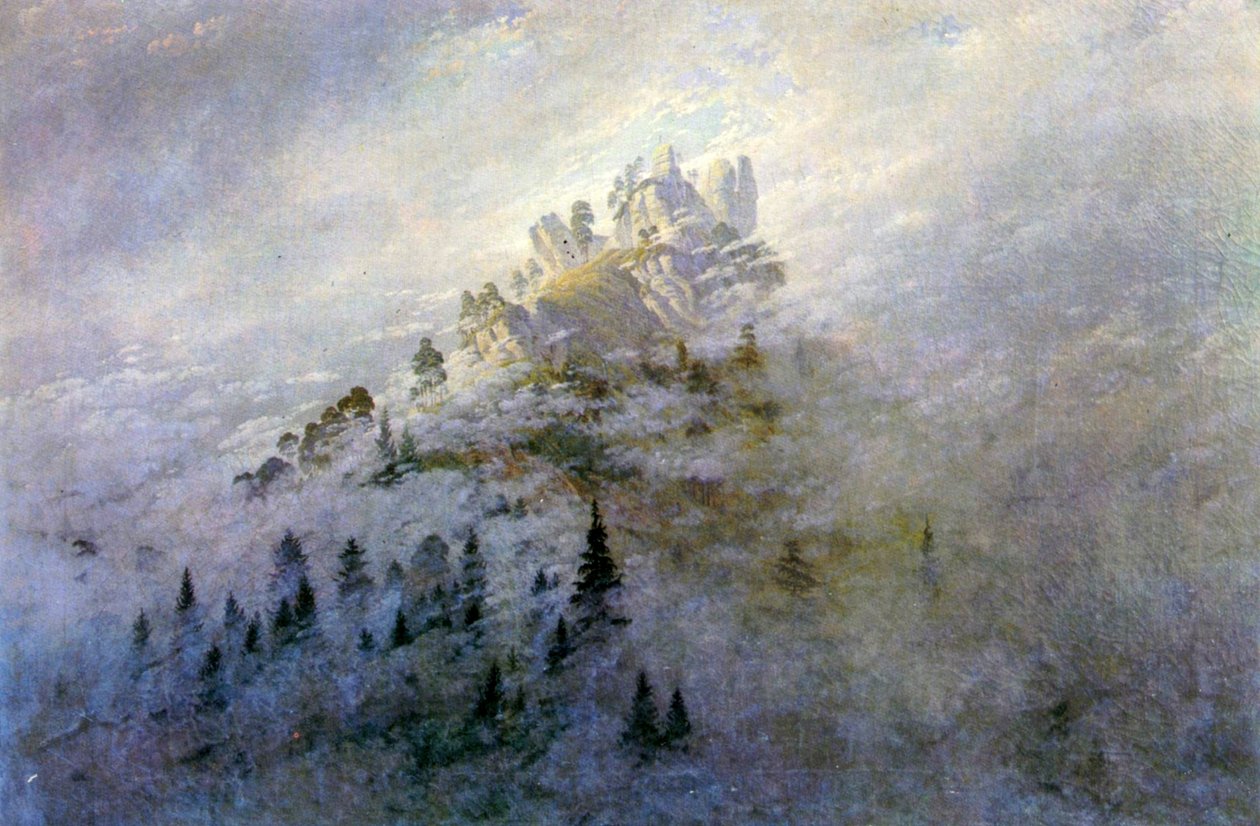 Morgentåke i fjellet av Caspar David Friedrich