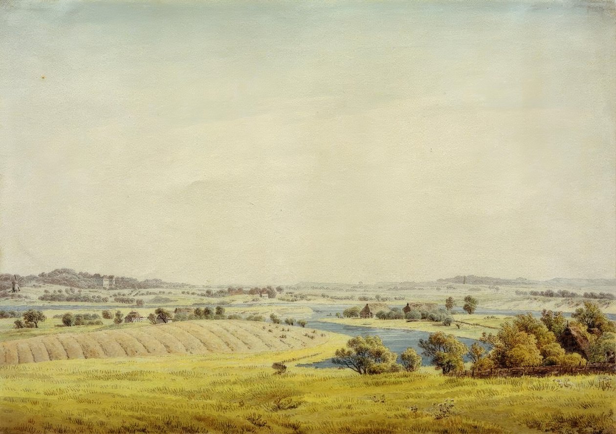 Rügen-landskap (utsikt over Putbus) av Caspar David Friedrich