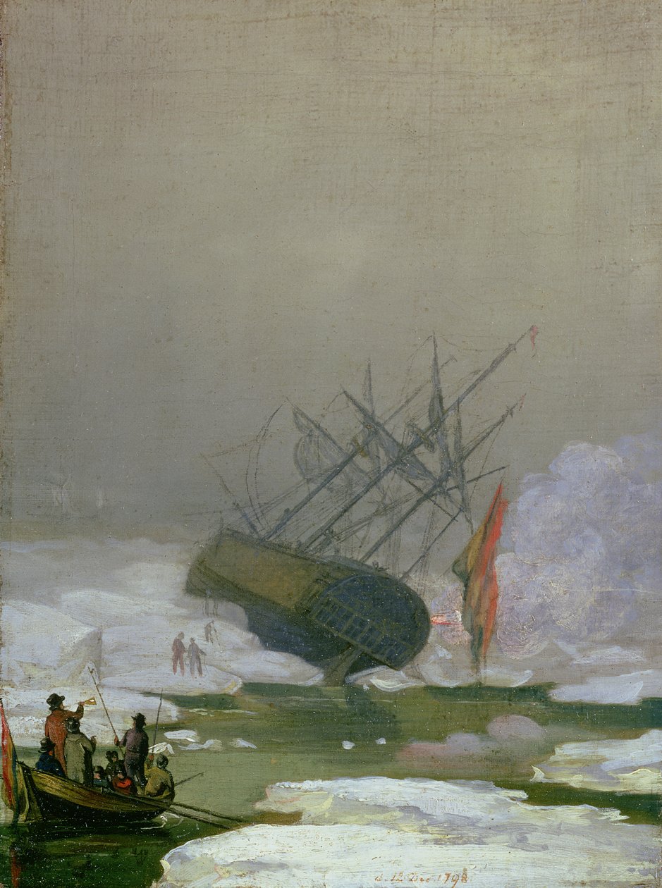 Skip i Polarhavet, 12. desember 1798 av Caspar David Friedrich