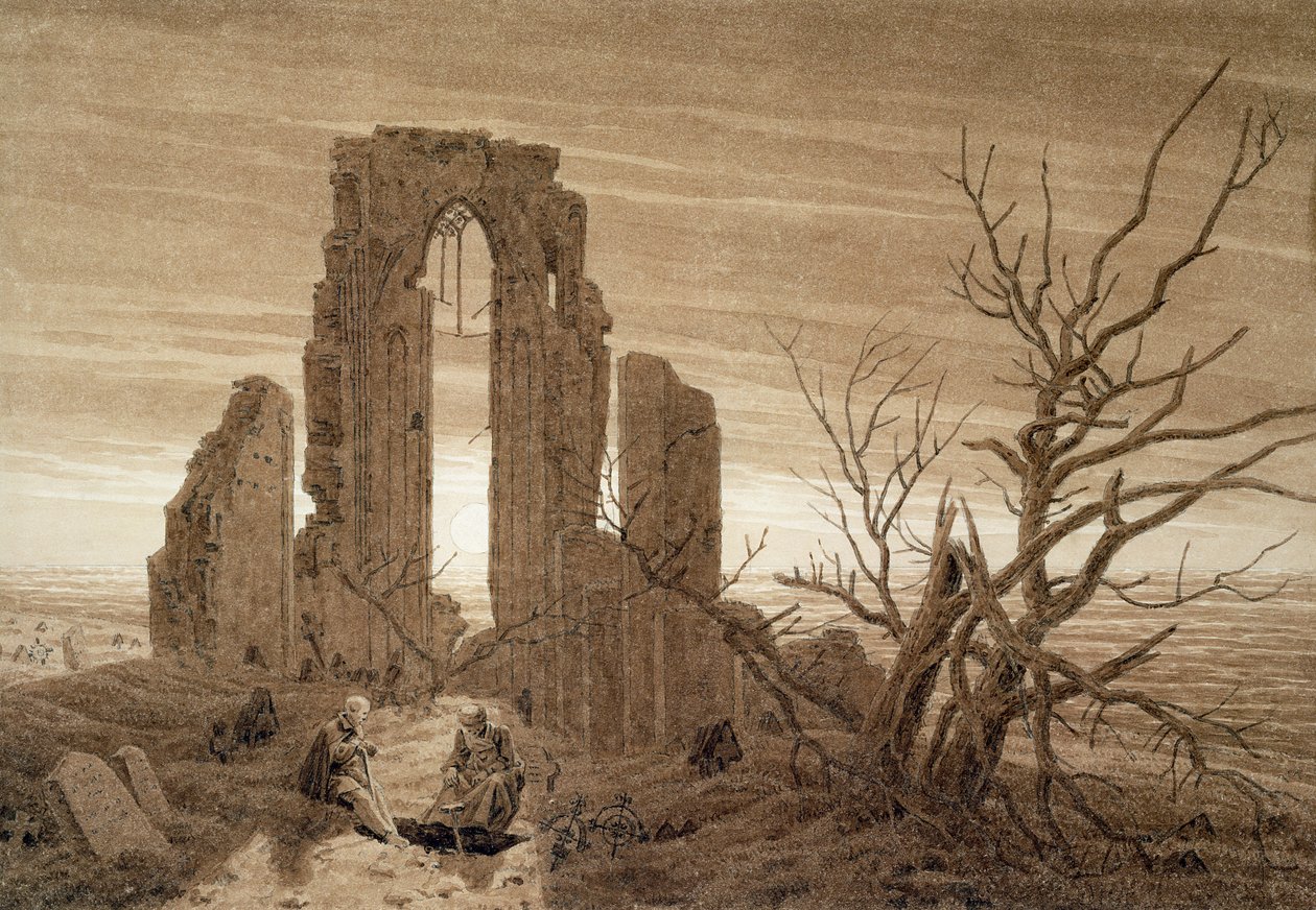 Vinter (blekk og blyant på papir) av Caspar David Friedrich
