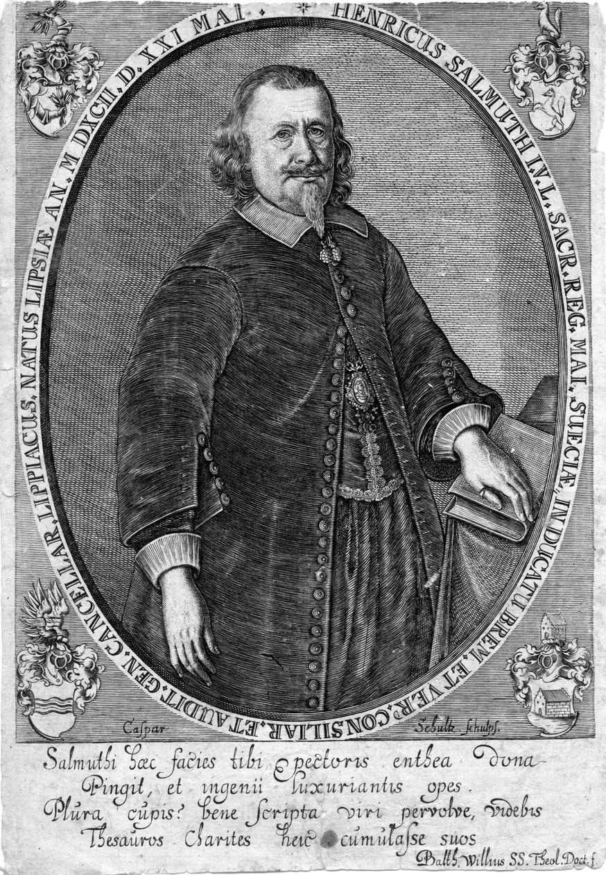 gravert portrett av Caspar «Schulte» ou «Schutte»