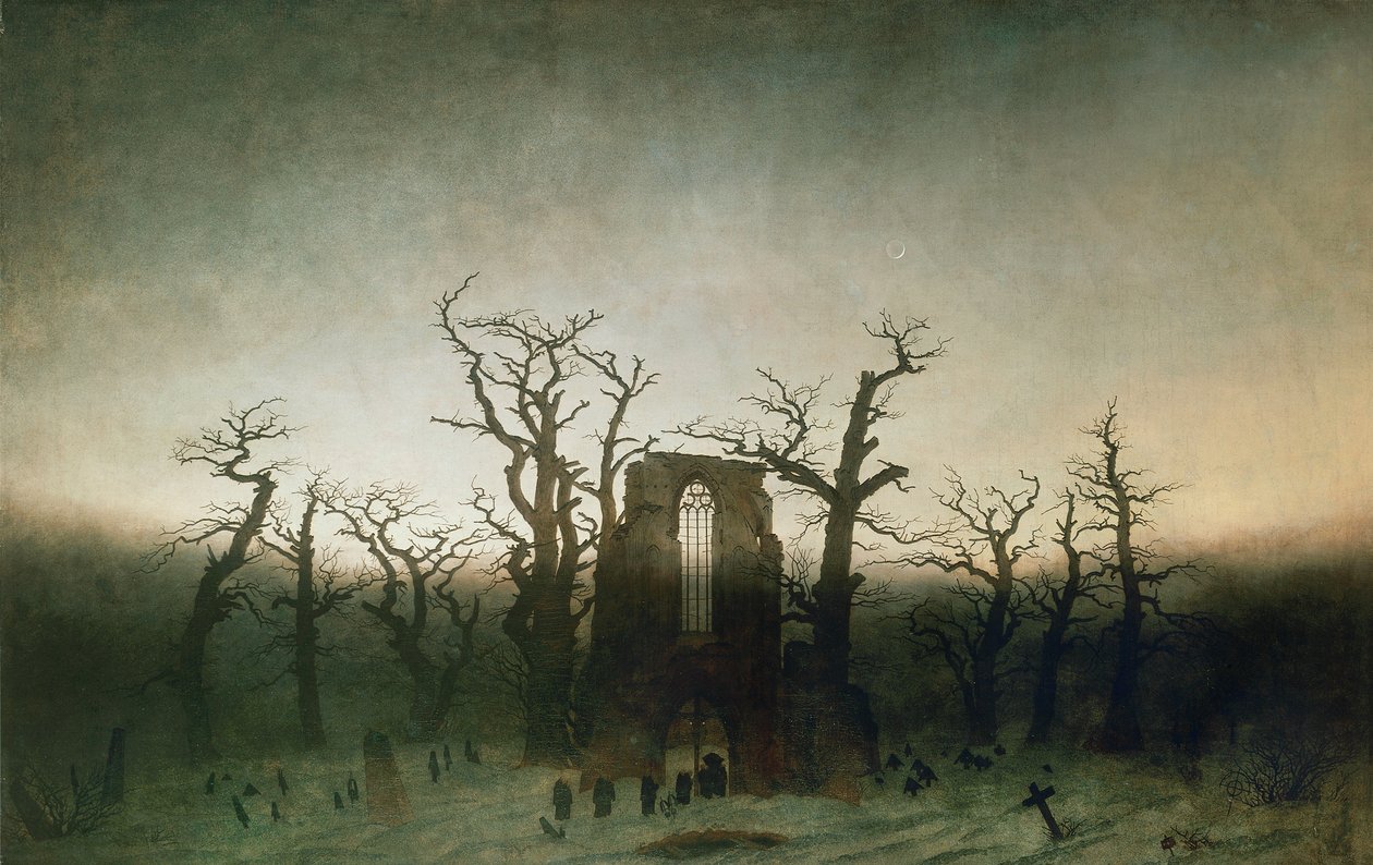 Abbey i Oakwood av Caspar David Friedrich