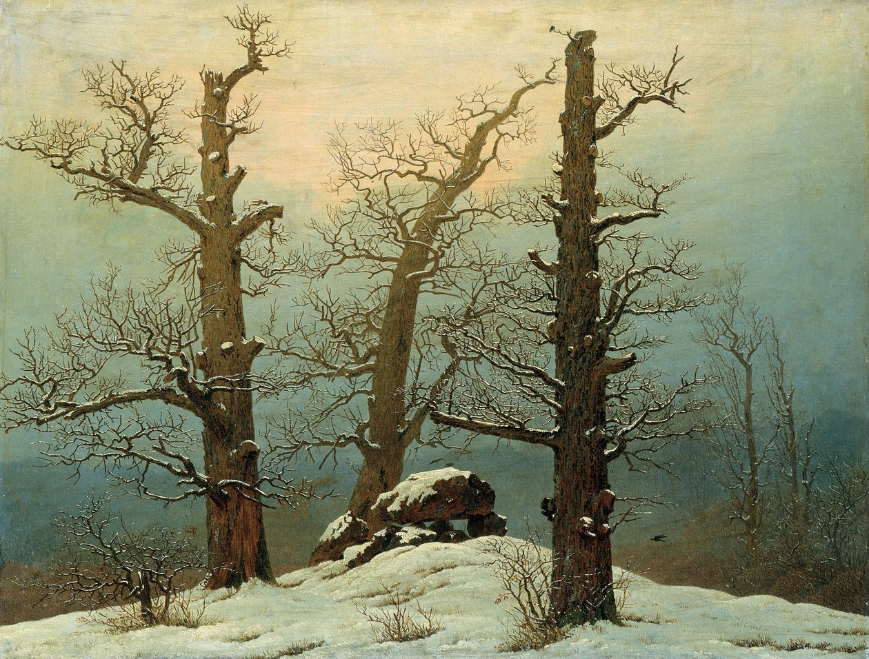 Varde i snø, 1807 av Caspar David Friedrich