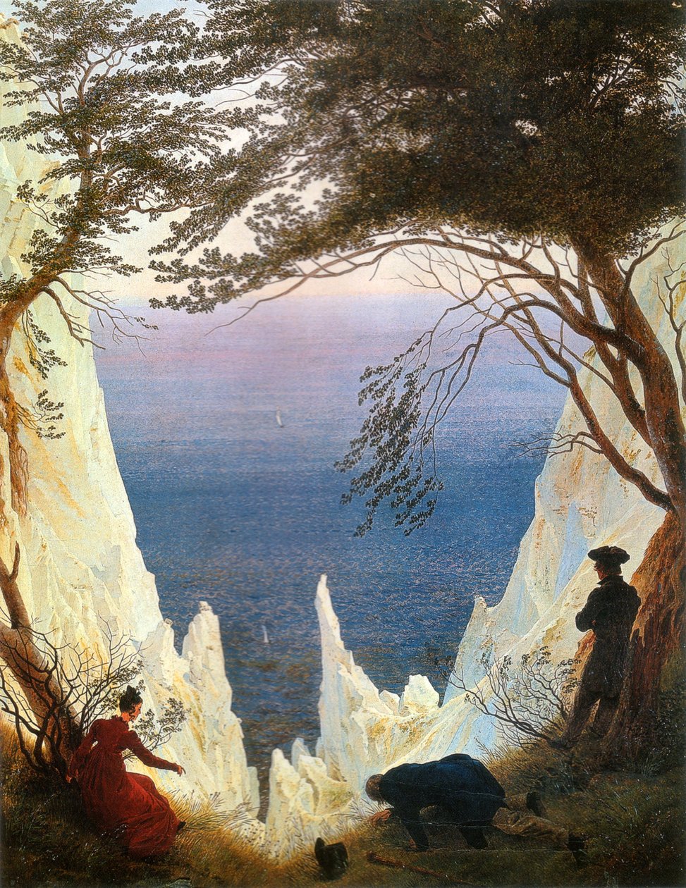 Kritklipper på Rügen av Caspar David Friedrich