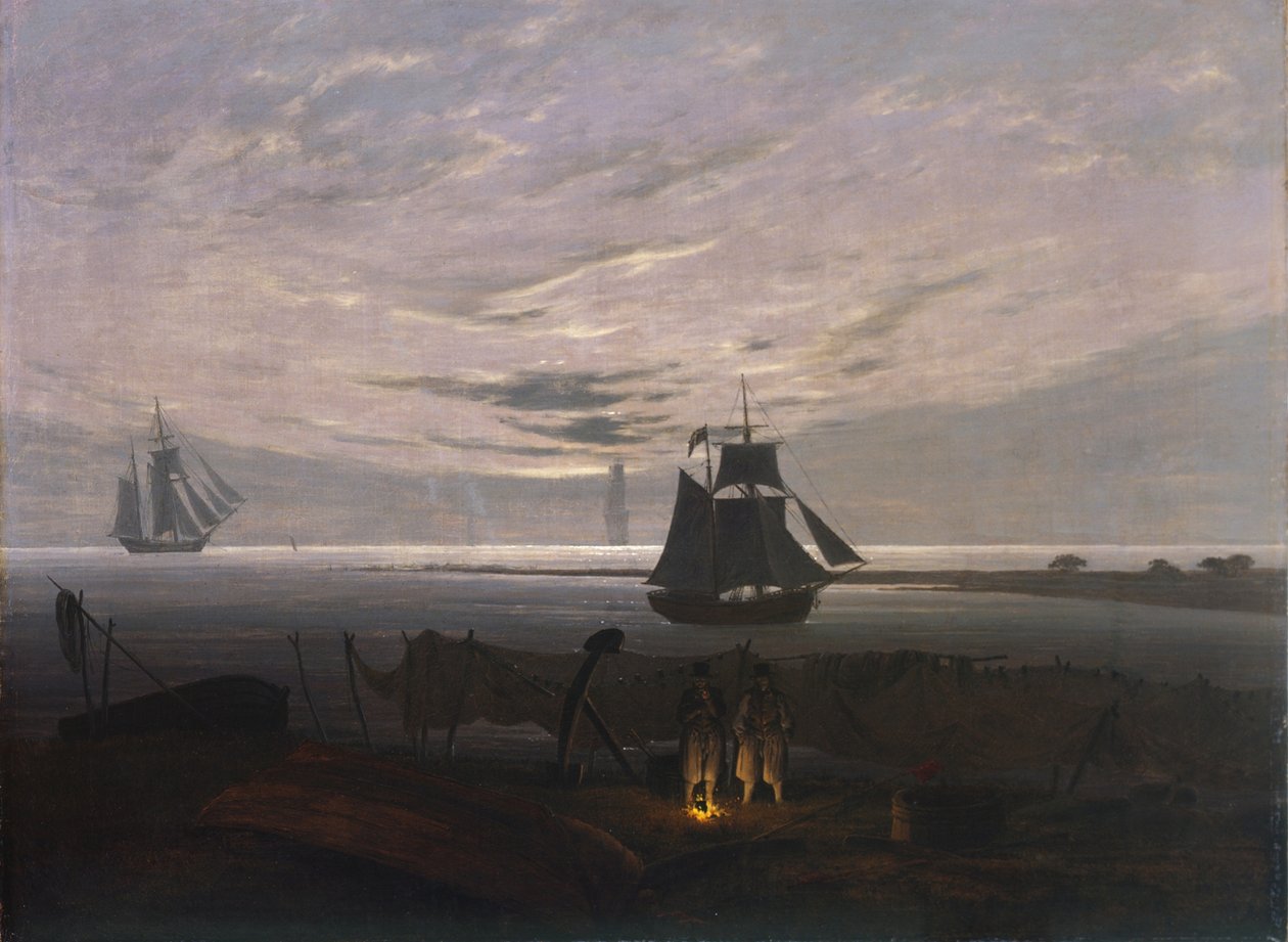Kveld på Østersjøen, 1831 av Caspar David Friedrich