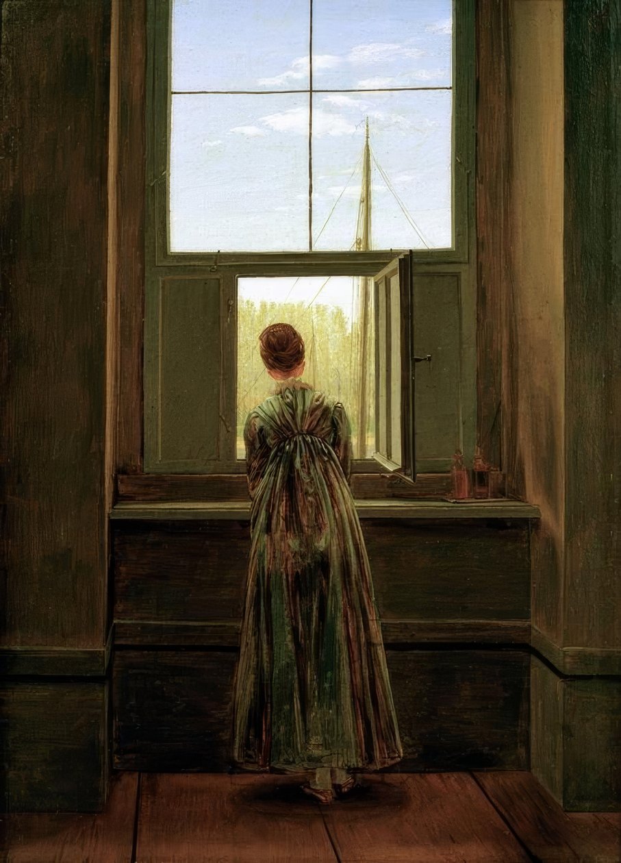 Kvinne ved vinduet av Caspar David Friedrich