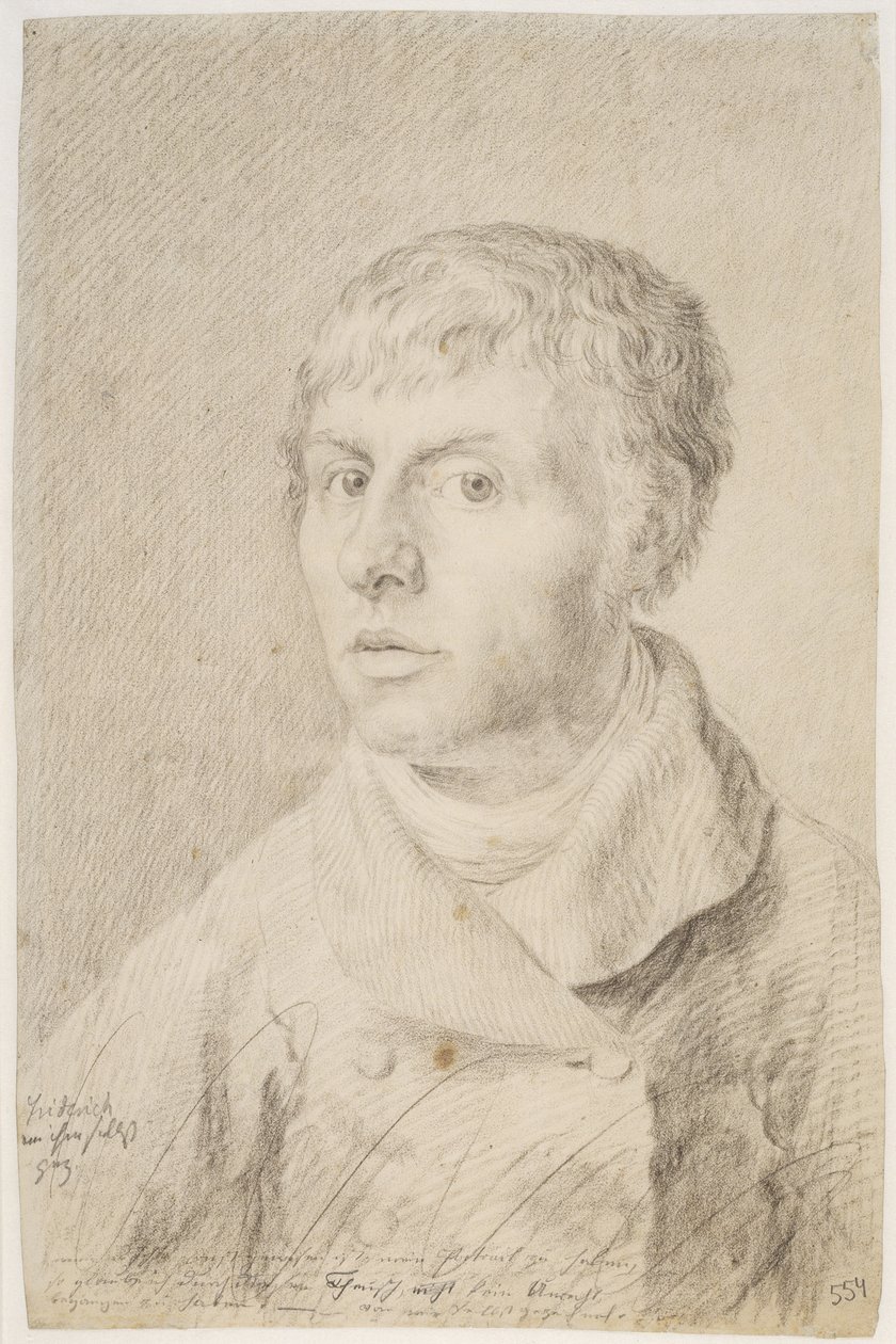 Selvportrett, 1800 av Caspar David Friedrich