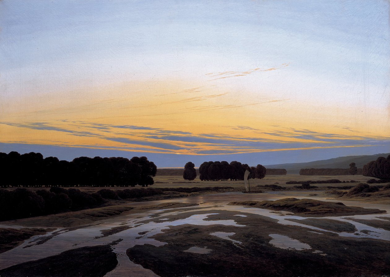 Den store innhegningen nær Dresden, 1832 av Caspar David Friedrich