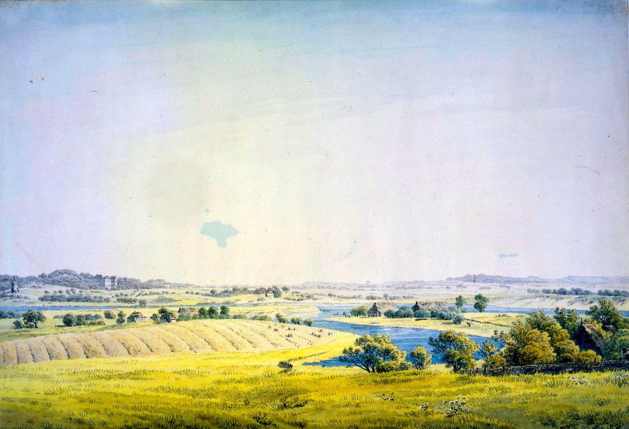 Utsikt over Putbus, 1824-1825. av Caspar David Friedrich