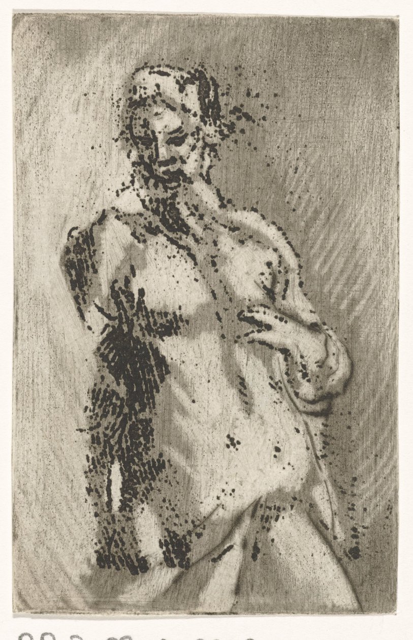 Torso av naken mann av Caspar Jacobsz. Philips